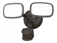  T0100 - Bronze LED Dual Head Flood Light with Motion Sensor